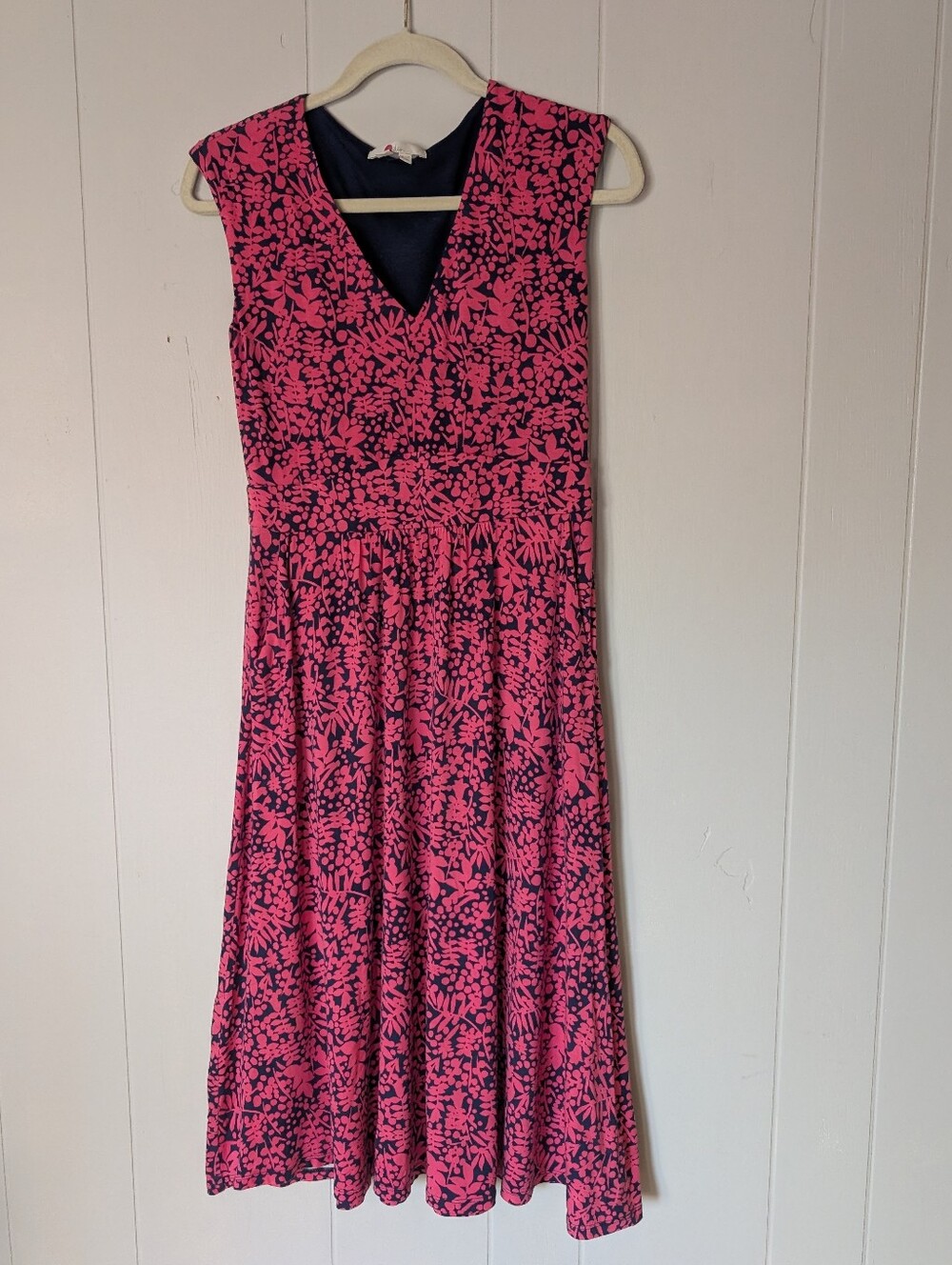 Boden Navy & Pink Floral Sleeveless Sundress